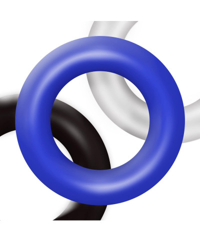 Ring-Donut Cockring 3 Pack-3 colors blueclearblack