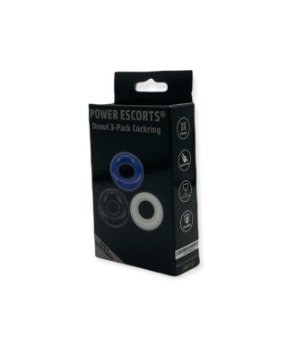 Ring-Donut Cockring 3 Pack-3 colors blueclearblack