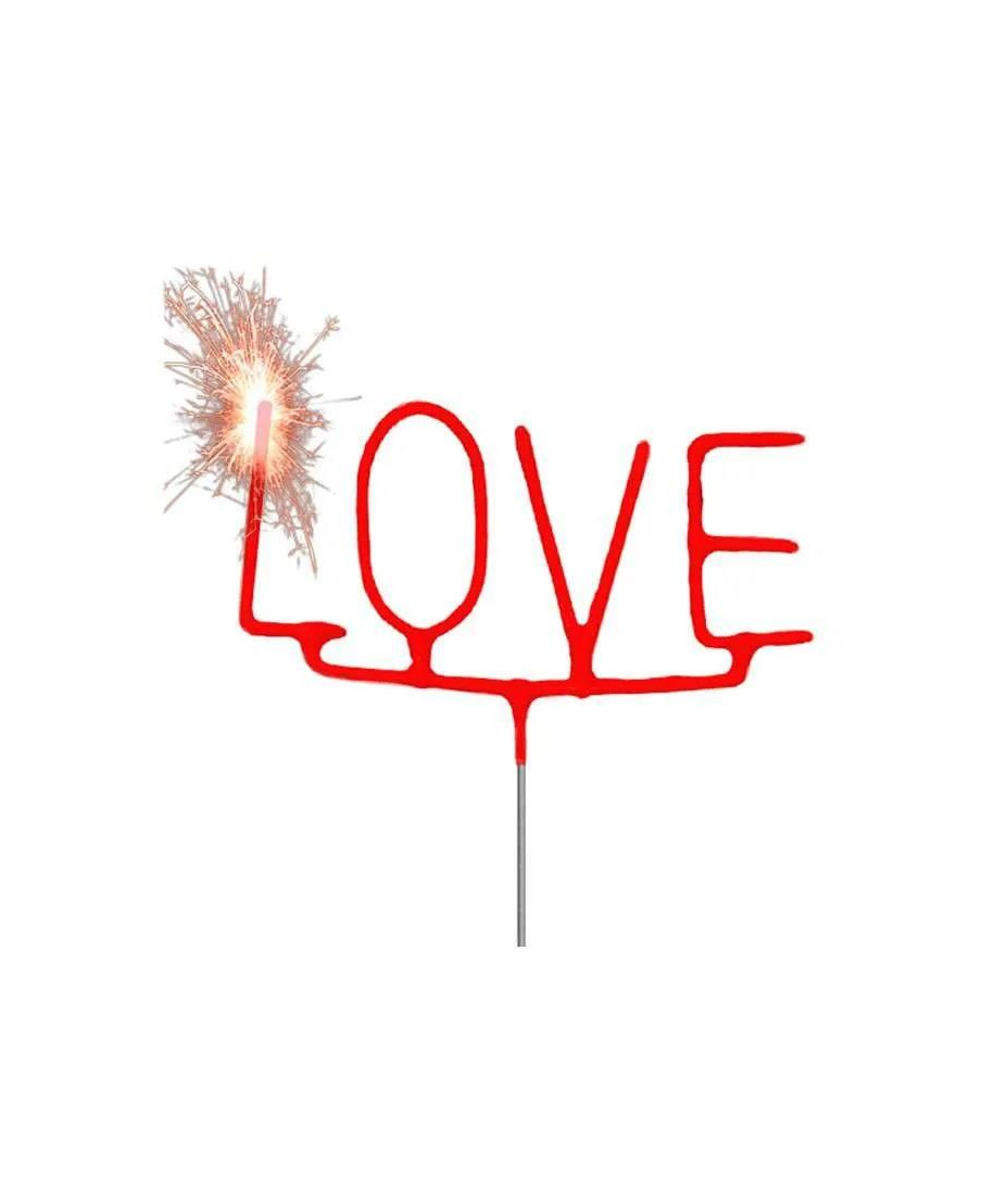 New Years Sparklers Love Star - 1pc
