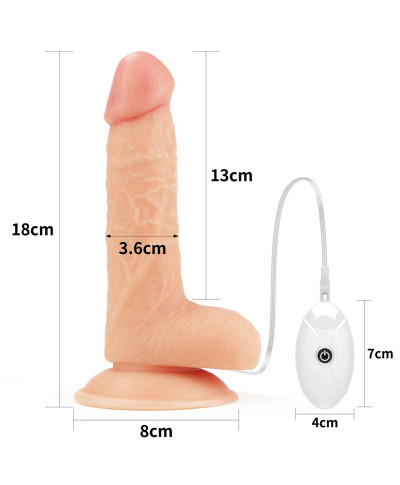 Czarny strap-on z gumowym penisem wibracje pilot