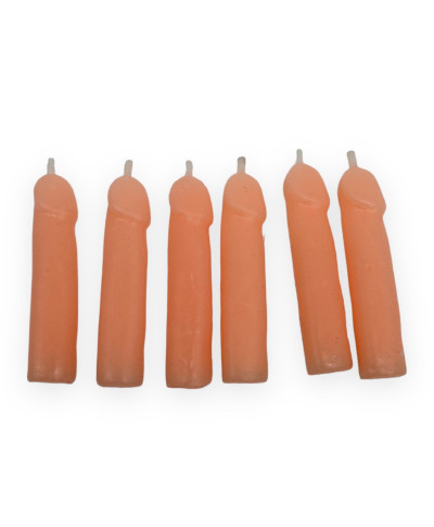 Świeczki-Party Penis Candles 6pcs Pack Flesh