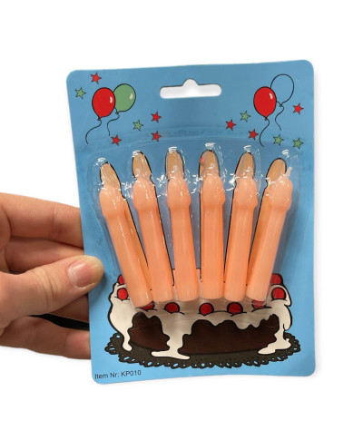 Świeczki-Party Penis Candles 6pcs Pack Flesh