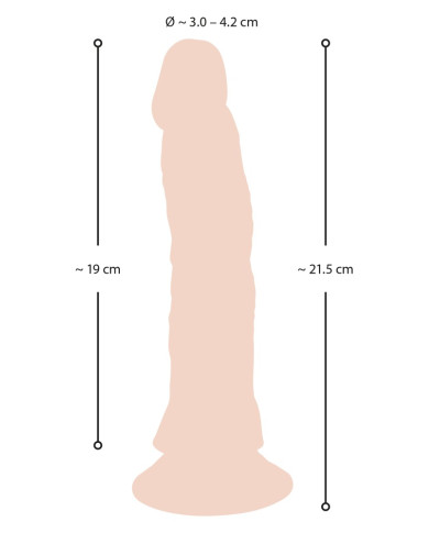 Giętkie elastyczne żylaste dildo z wibracjami 215