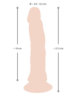 Giętkie elastyczne żylaste dildo z wibracjami 215
