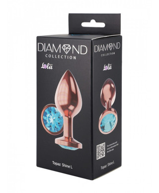 Plug-Butt Plug Diamond Topaz Shine L Rose Gold