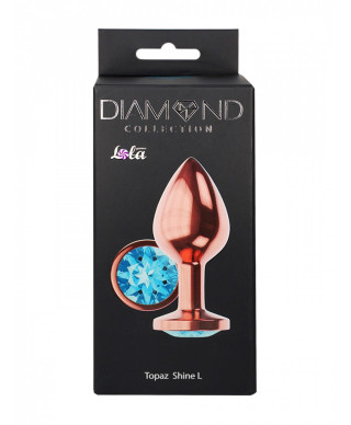 Plug-Butt Plug Diamond Topaz Shine L Rose Gold