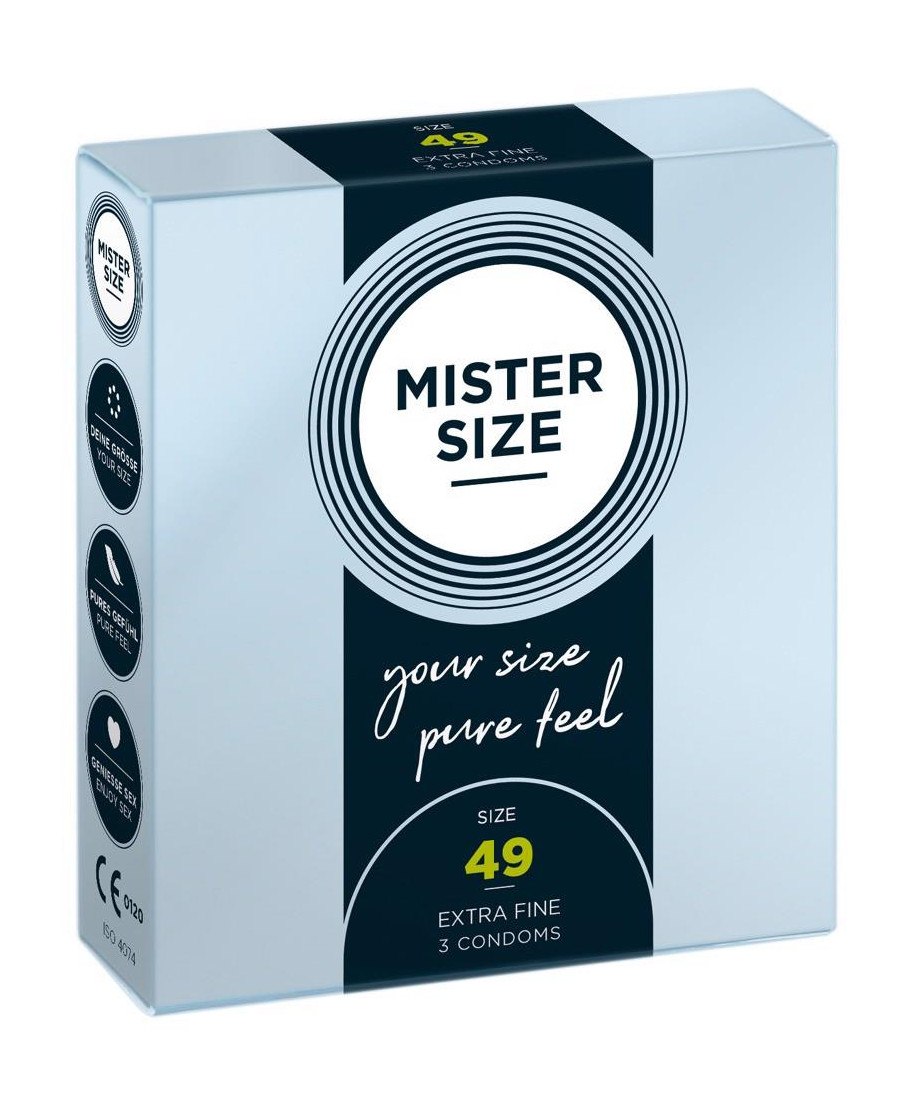 Mister Size 49mm pack of 3