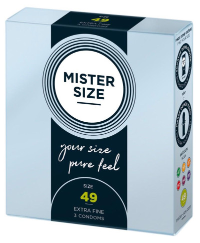 Mister Size 49mm pack of 3