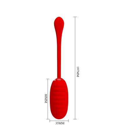 PRETTY LOVE - KIRK EGG Red 12 function vibrations