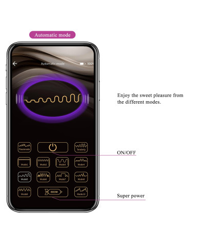 PRETTY LOVE - CASPER Purple 12 vibration functions Mobile APP remote control