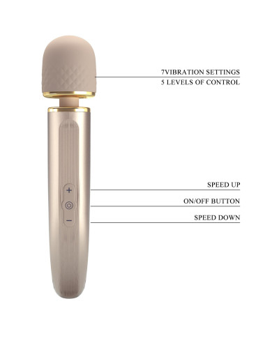 PRETTY LOVE - Interesting Massager Gold 5 levels of speed control 7 vibration functions