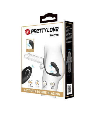 PRETTY LOVE - Warren Black 12 vibration functions 12 pulse wave settings Wireless remote control