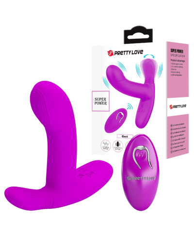 PRETTY LOVE - Geri Purple 12 vibration functions 3 licking settings Wireless remote control