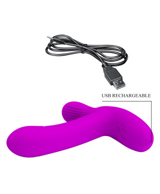 PRETTY LOVE - Geri Purple 12 vibration functions 3 licking settings Wireless remote control