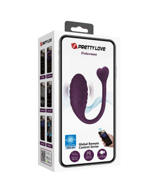 PRETTY LOVE - Fisherman Purple 12 vibration functions Mobile APP remote control