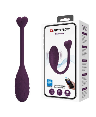 PRETTY LOVE - Fisherman Purple 12 vibration functions Mobile APP remote control