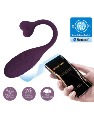 PRETTY LOVE - Fisherman Purple 12 vibration functions Mobile APP remote control