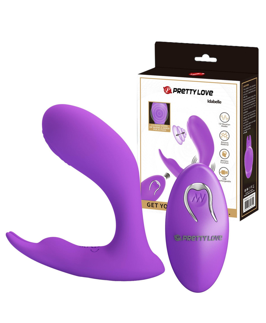 PRETTY LOVE - Idabelle Purple 12 vibration functions 12 pulse wave settings Wireless remote control