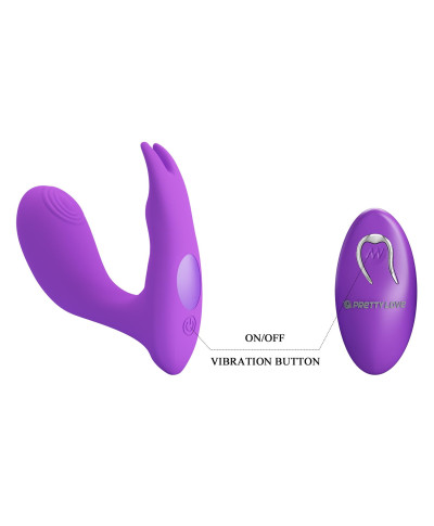 PRETTY LOVE - Idabelle Purple 12 vibration functions 12 pulse wave settings Wireless remote control