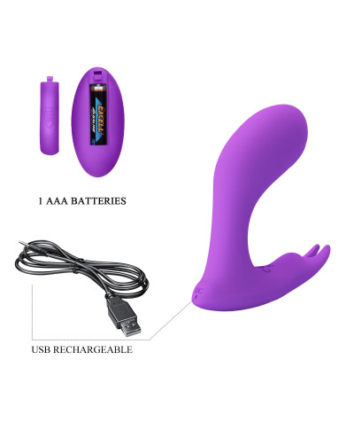 PRETTY LOVE - Idabelle Purple 12 vibration functions 12 pulse wave settings Wireless remote control