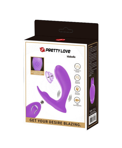 PRETTY LOVE - Idabelle Purple 12 vibration functions 12 pulse wave settings Wireless remote control