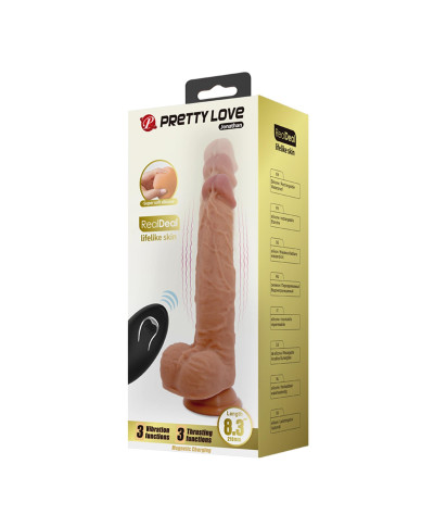 PRETTY LOVE - Jonathan 83 Light Brown 3 vibration functions Thrusting Wireless remote control