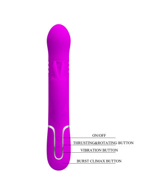 PRETTY LOVE - Twinkled Tenderness Purple 7 vibration functions 4 rotation functions 4 thrusting settings