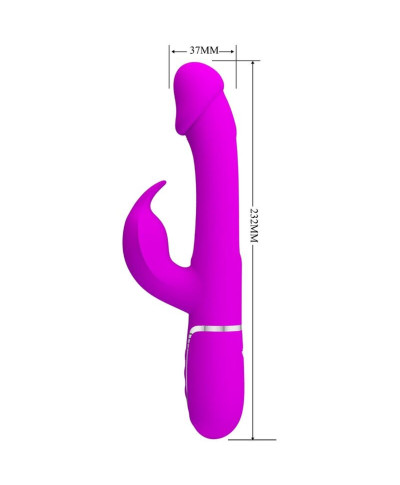 PRETTY LOVE - Kampas Rabbit 3 in 1 multifunction vibrator with tongue violet