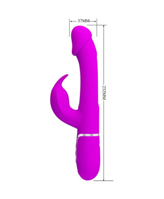 PRETTY LOVE - Kampas Rabbit 3 in 1 multifunction vibrator with tongue violet