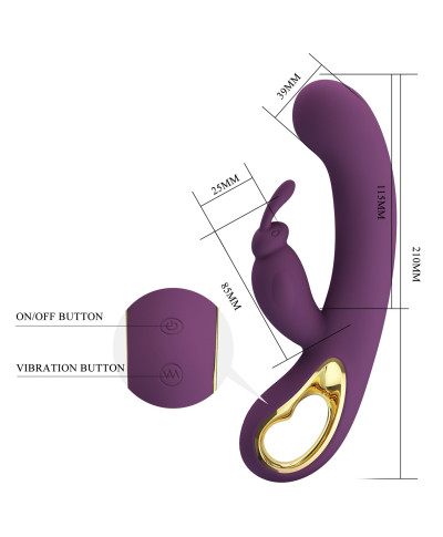 PRETTY LOVE - Liam purple 12 vibration functions Mobile APP Long-distance Control