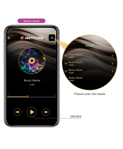 PRETTY LOVE - Liam purple 12 vibration functions Mobile APP Long-distance Control