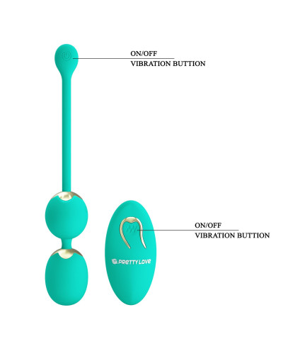 PRETTY LOVE - LECHIES Dream chaser 5 Green Wireless remote control 12 vibration functions Memory function