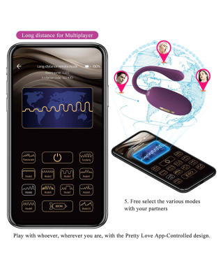 PRETTY LOVE - Doreen 12 vibration functions 3 electric shock functions Mobile APP Long-distance Control