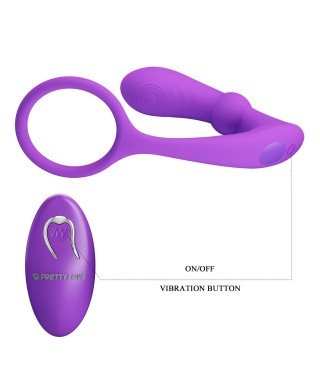 PRETTY LOVE - Warren Purple Wireless remote control 12 pulse wave settings 12 vibration functions