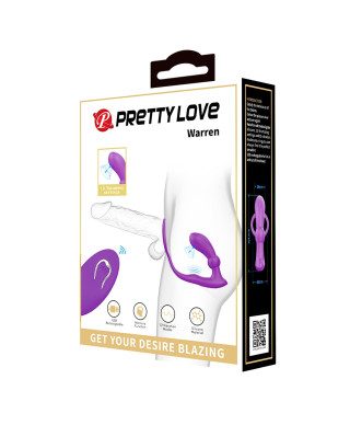 PRETTY LOVE - Warren Purple Wireless remote control 12 pulse wave settings 12 vibration functions