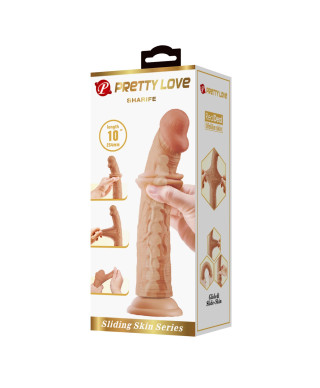 PRETTY LOVE - SHARIFE 10254mm Sliding Skin Series TPR Suction base Bendable