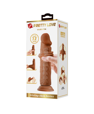 PRETTY LOVE - QUENTIN 72184mm Sliding Skin Series TPR Suction base Bendable