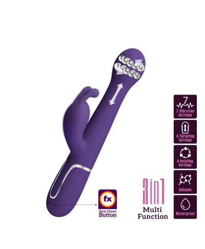 PRETTY LOVE - Dejon dark Purple 7 vibration functions 4 thrusting settings 4 rotation functions