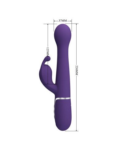 PRETTY LOVE - Dejon dark Purple 7 vibration functions 4 thrusting settings 4 rotation functions