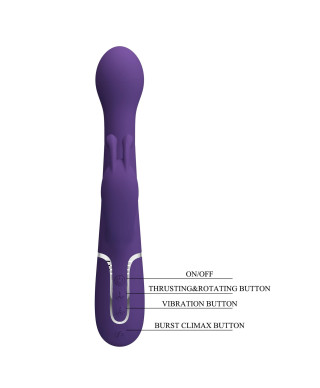 PRETTY LOVE - Dejon dark Purple 7 vibration functions 4 thrusting settings 4 rotation functions