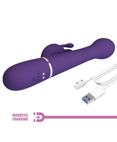 PRETTY LOVE - Dejon dark Purple 7 vibration functions 4 thrusting settings 4 rotation functions