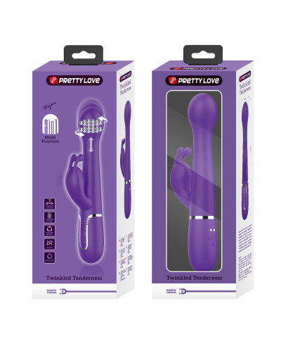 PRETTY LOVE - Dejon dark Purple 7 vibration functions 4 thrusting settings 4 rotation functions