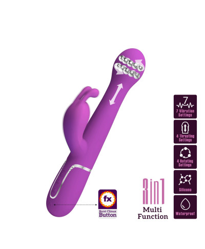 PRETTY LOVE - Dejon Purple 7 vibration functions 4 thrusting settings 4 rotation functions