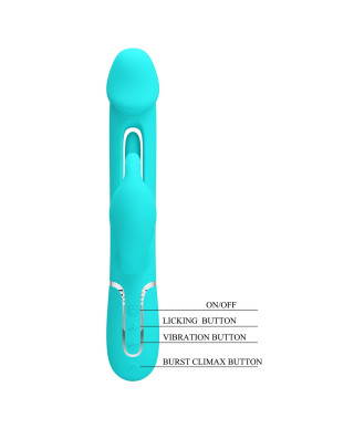 PRETTY LOVE - Kampas Green 7 vibration functions 4 licking settings