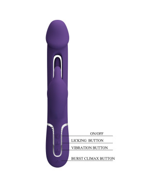 PRETTY LOVE - Kampas dark Purple 7 vibration functions 4 licking settings