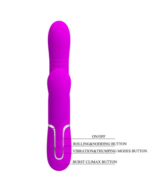 PRETTY LOVE - Mariana Purple 7 vibration functions 7 thrusting settings 4 rolling functions 4 nodding functions