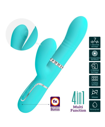 PRETTY LOVE - Mariana light blue 7 vibration functions 7 thrusting settings 4 rolling functions 4 nodding functions