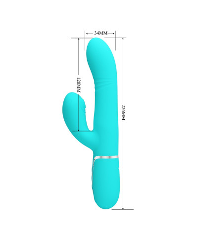 PRETTY LOVE - Mariana light blue 7 vibration functions 7 thrusting settings 4 rolling functions 4 nodding functions