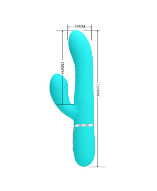 PRETTY LOVE - Mariana light blue 7 vibration functions 7 thrusting settings 4 rolling functions 4 nodding functions