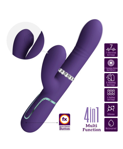 PRETTY LOVE - Mariana dark purple 7 vibration functions 7 thrusting settings 4 rolling functions4 nodding functions